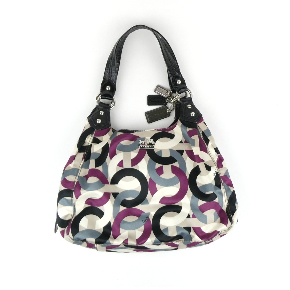 Coach Signature Op Art Hobo Shoulder Bag 14420